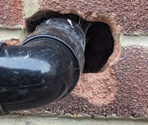 Gap around pipes